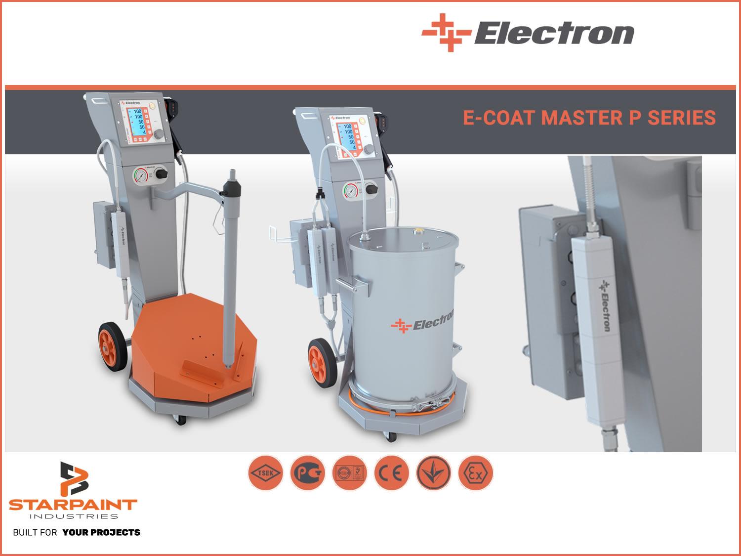 Electron Master M Multicolor PRO V2 Pump Behälter Pulverbeschichtungsgerät Pulverhandanlage Pulverbeschichtungs-Pistole Pulverpistole von Starpaint Industries
