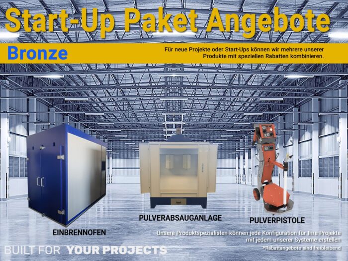 Neu Startup Paket Pulverbeschichtung + Entlackung Einbrennofen + Pulverabsauganlage+ Entlackungsbecken + Entlackungschemie